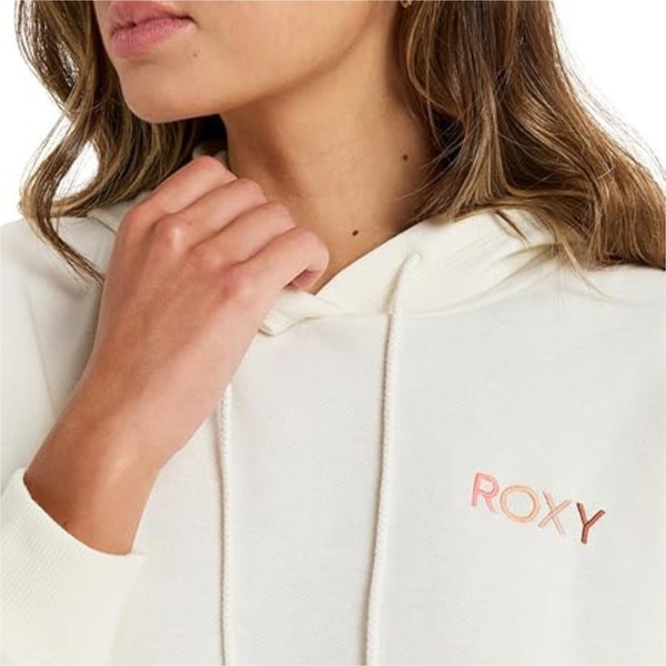 2025 Roxy Womens Saturdaze Pullover Hoodie ERJFT04996 - Egret